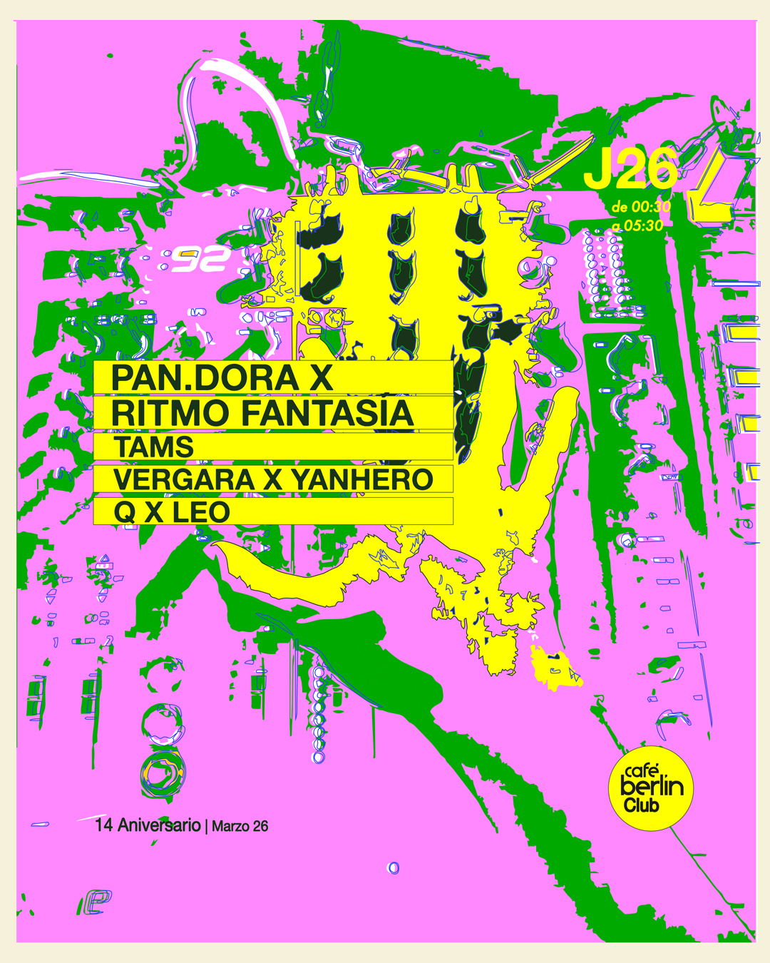 Pandora x Ritmo Fantasía · TAMS · Vergara x Yanhero · Q x Leo