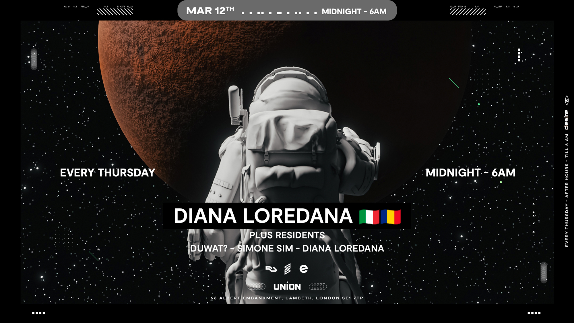DESIRE - Weekly Thursday After Party - DIANA LOREDANA