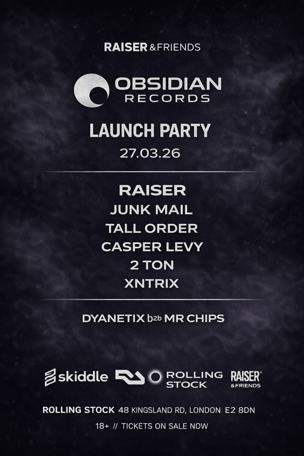 Raiser & Friends - Obsidian Records Launch Party - Drum and Bass