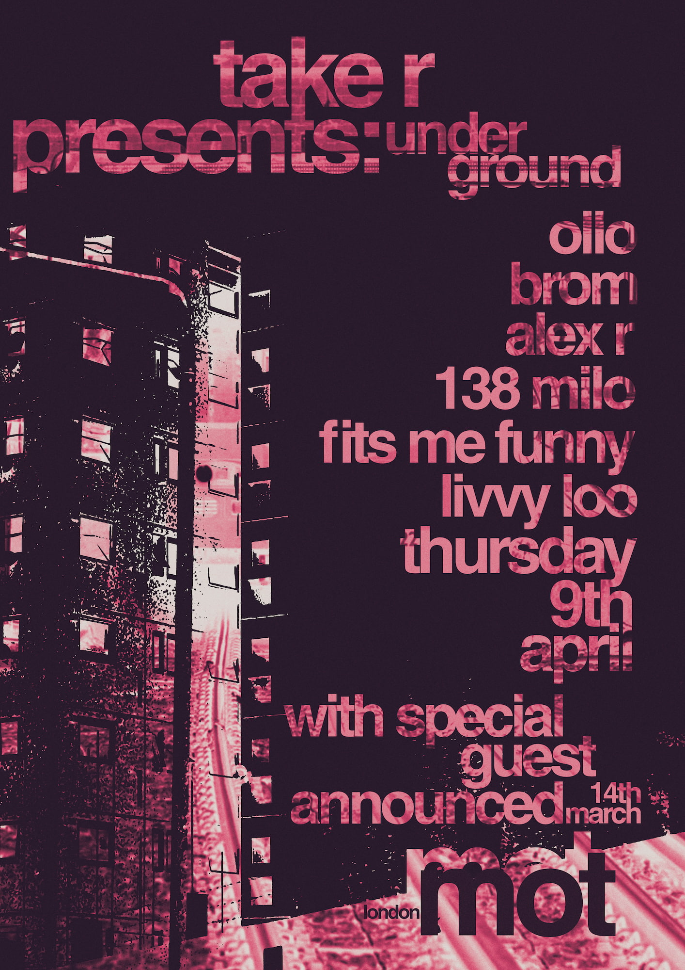 TAKE R presents: 'Underground' with special guest