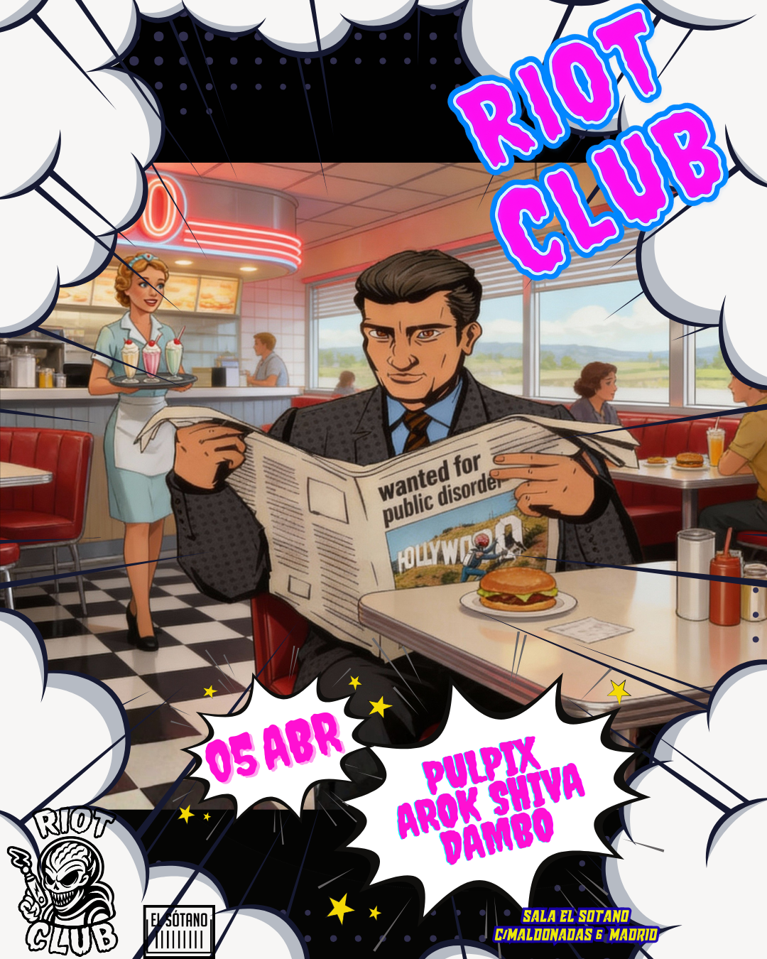 RIOT CLUB: Pulpix, Arok Shiva, Dambo