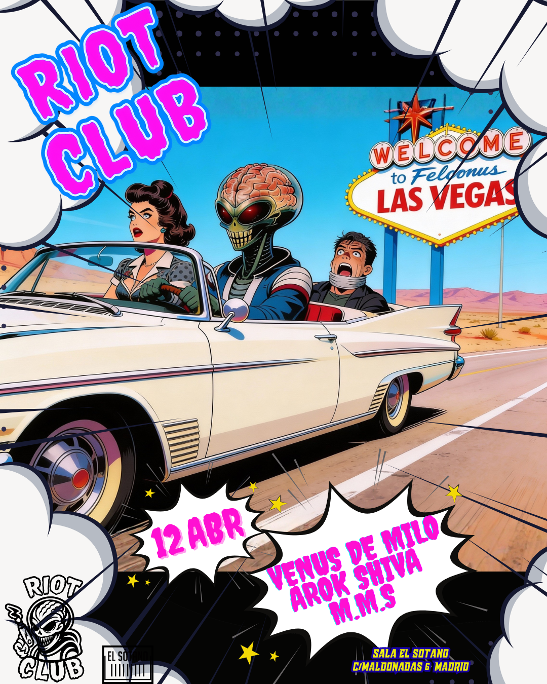 RIOT CLUB: Venus de Milo, Arok Shiva, M.M.S