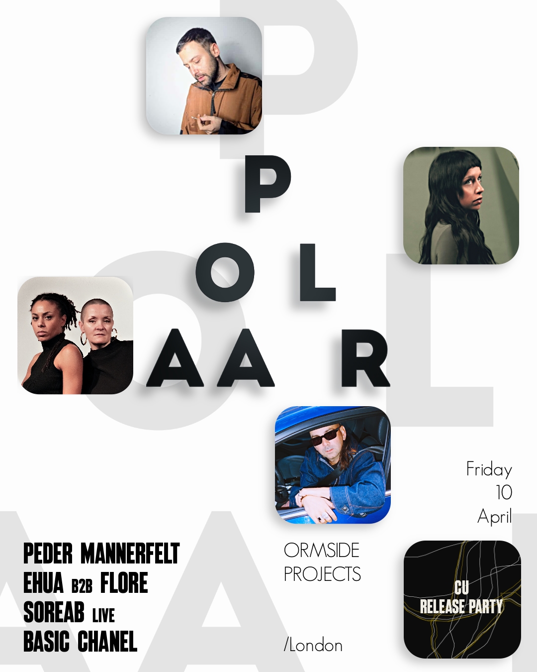 POLAAR presents Peder Mannerfelt, Soreab (live), Ehua b2b Flore & basic chanel