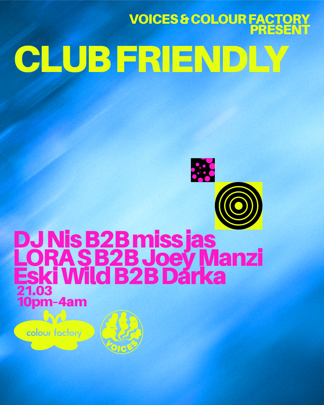 Voices Radio x Colour Factory: A Club Friendly Free Party (Jungle, Garage, Bass, Grime)