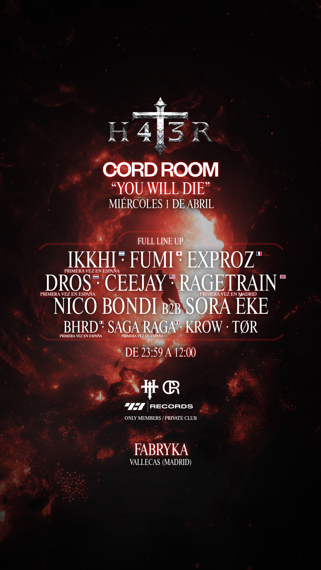 H4T3R 042 'YOU WILL DIE' w EXPROZ · IKKHI · RAGETRAIN · FUMI · DROS · CeeJay
