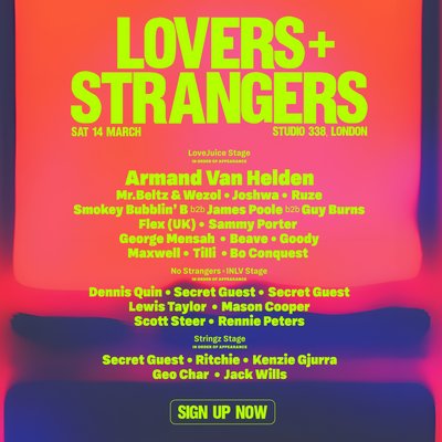 Lovers+Strangers ARMAND VAN HELDEN - Sat 14 March @ Studio 338