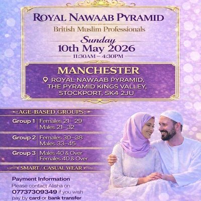 Muslim Marriage Events  Manchester - 3 Age Groups