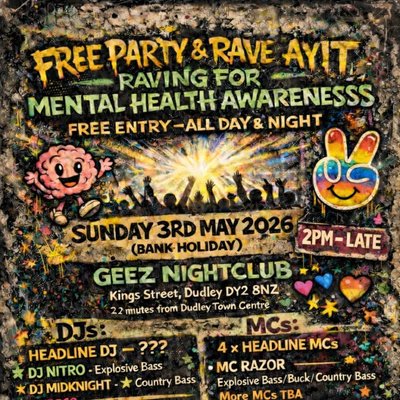 Free bank holiday rave for mental health