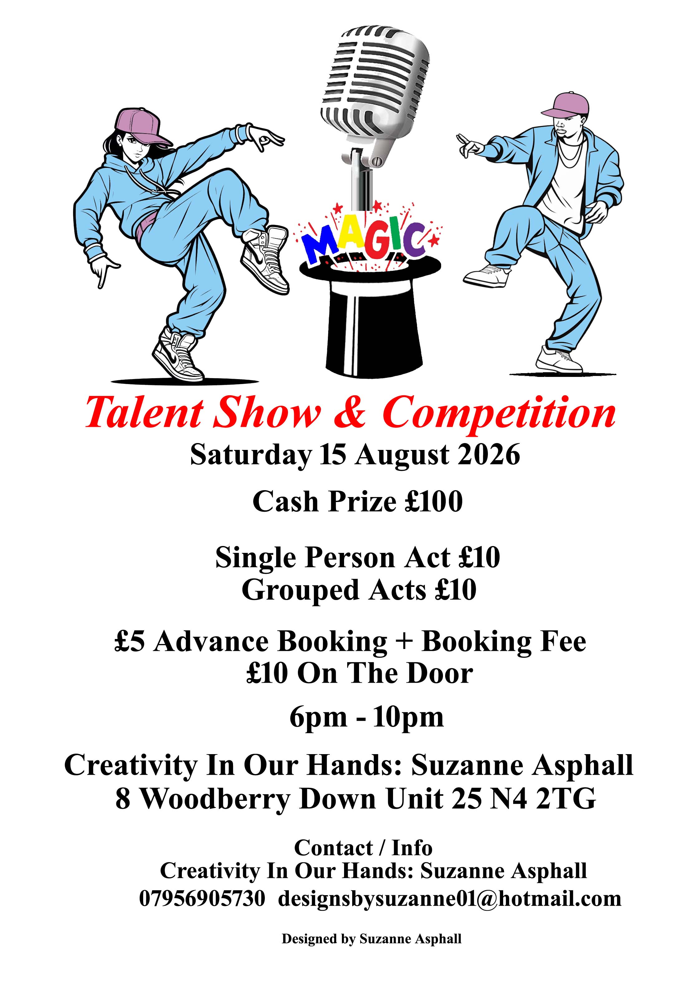 Talent show & talent competition. Cash Prize £100
