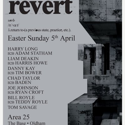 REVERT at The Base, Oldham Easter Sunday 5th April